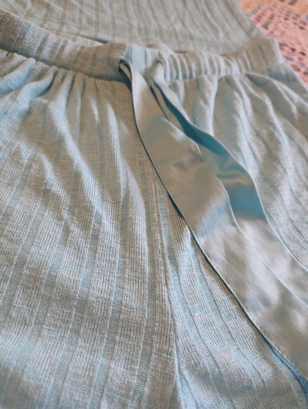 Womens Ribbed Lightweight Pj Set - Picture 2 of 5